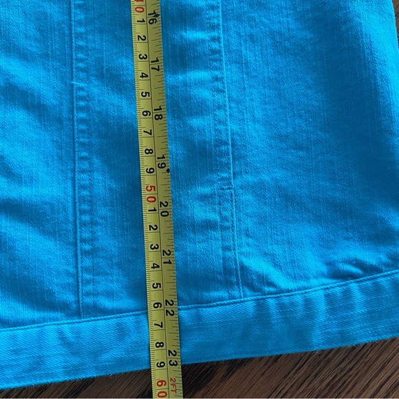 Denim & Co. 3/4 sleeve colored denim Jean jacket - Picture 7 of 10